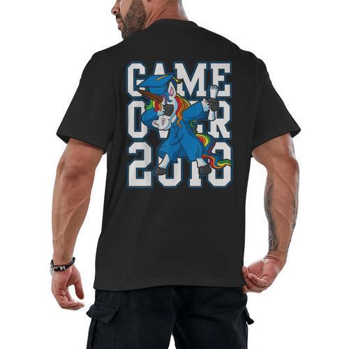 Dabbing Graduation Class Of 2018 T Shirt Unicorn Dab Men's Back Print T-Shirt - Best Gift Smart