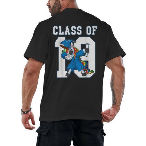 Dabbing Graduation Class Of 2019 Unicorn Shirt Men's Back Print T-Shirt - Best Gift Smart
