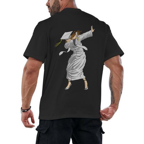 Dabbing Graduation Class Of 2025 Woman Graduation Men's Back Print T-Shirt - Best Gift Smart