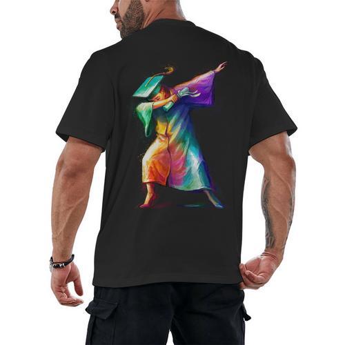 Dabbing Graduation Women Men's Back Print T-Shirt - Best Gift Smart