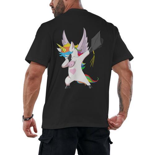 Dabbing Unicorn Graduation Class Of 2019 Women Men's Back Print T-Shirt - Best Gift Smart