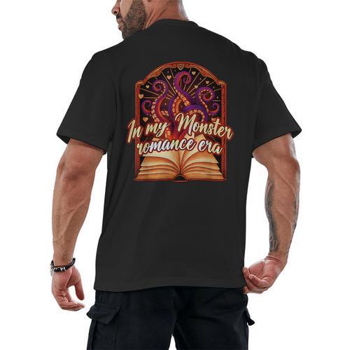Dark Romance Smut Reader Spicy Book In My Monster Romance Men's Back Print T-Shirt - Bookorys CA
