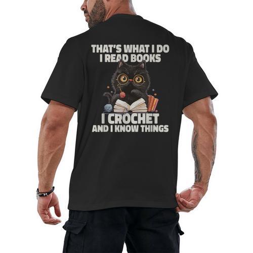 Das Ist Es Was Ich Tue Ich Lese Books Crochet And Men's Back Print T-Shirt - Bookorys