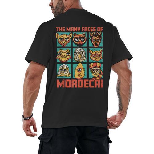 DCC Many Faces Of Mordecai Grid Gamer Series Book Men's Back Print T-Shirt - Bookorys