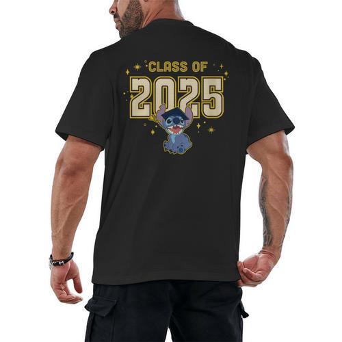 Disney Lilo & Stitch Graduation 2025 Stitch Collegiate Men's Back Print T-Shirt - Best Gift Smart