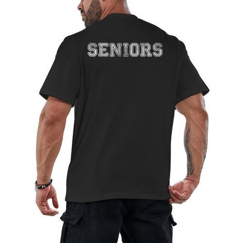 Distressed Seniors Graduation T-Shirt Men's Back Print T-Shirt - Best Gift Smart