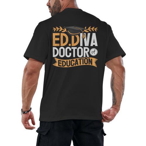 Doctor Of Education EdD Graduation ED Diva Men's Back Print T-Shirt - Best Gift Smart