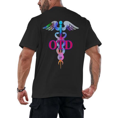 Doctor Of Occupational Therapy OTD Caduceus Graduation Men's Back Print T-Shirt - Best Gift Smart