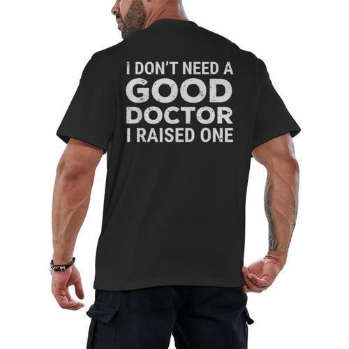 Doctor Parent Dad Mom Med School Graduation Men's Back Print T-Shirt - Best Gift Smart