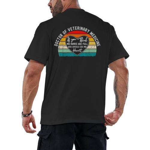 Doctor Of Veterinary Medicine DVM Graduation Appreciation Men's Back Print T-Shirt - Best Gift Smart
