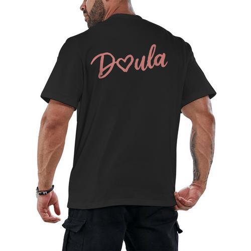 Doula Shirt Tee Heart Midwife Childbirth Graduation Men's Back Print T-Shirt - Best Gift Smart