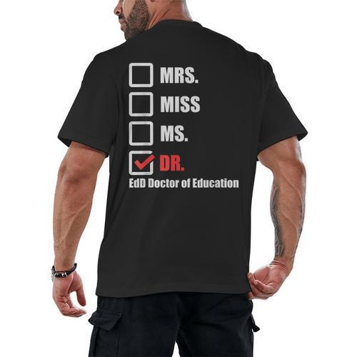EdD Doctor Of Education Dr Doctorate Graduation Men's Back Print T-Shirt - Best Gift Smart