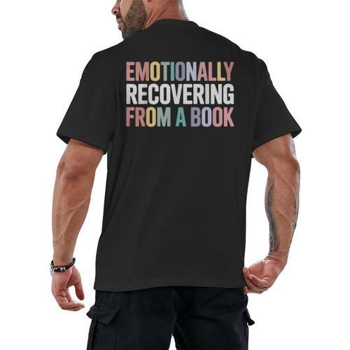 Emotionally Recovering From a Book Reading Librarian Men's Back Print T-Shirt - Bookorys