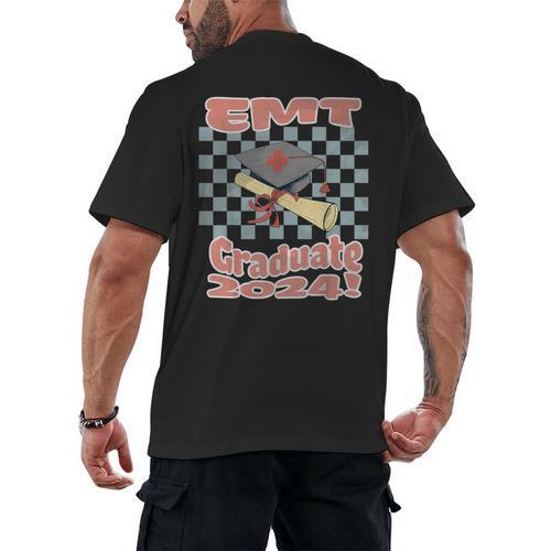 EMT Graduation Class Of 2024 Emergency Medical Tech Medic Men's Back Print T-Shirt - Best Gift Smart