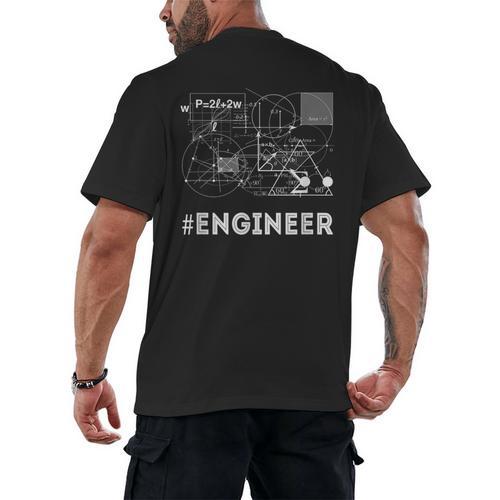 ENGINEER MATH COLLEGE GIFT IDEA GRADUATION T-SHIRT GRAPHIC Men's Back Print T-Shirt - Best Gift Smart