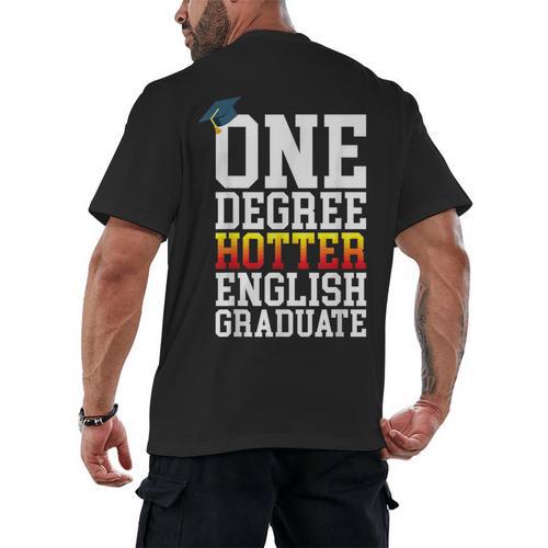English Major Shirt Now Hotter By One Degree Graduation Men's Back Print T-Shirt - Best Gift Smart