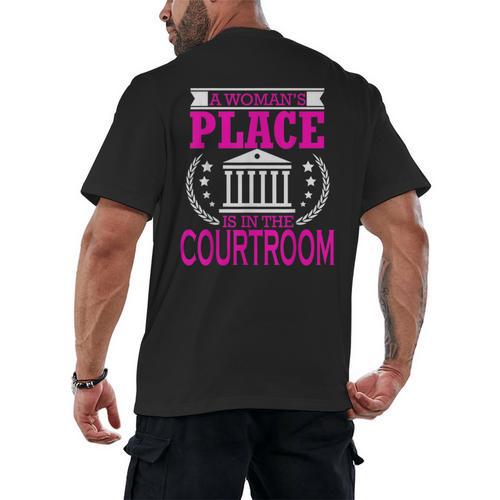 Female Lawyer Women Law Student Graduation Bar Exam Men's Back Print T-Shirt - Best Gift Smart