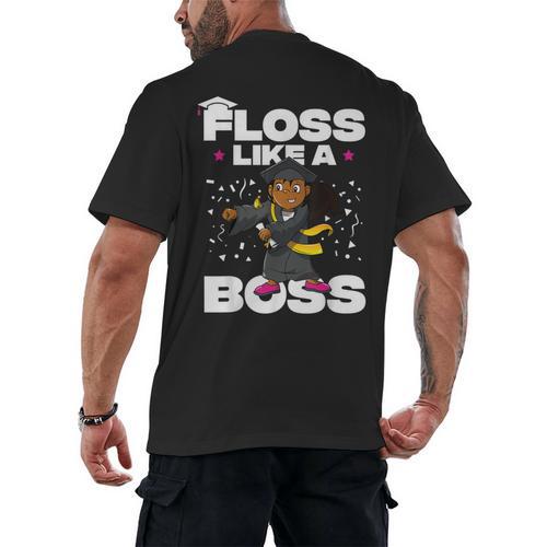 Floss Like A Boss Shirt Class Of 2019 Graduation Kids Men's Back Print T-Shirt - Best Gift Smart