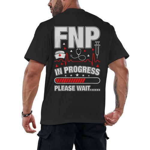 FNP In Progress Graduation Family Nurse Practitioner Men's Back Print T-Shirt - Best Gift Smart
