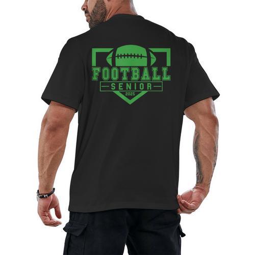 Football Senior Night Football Senior 2025 Graduation 24 Men's Back Print T-Shirt - Best Gift Smart
