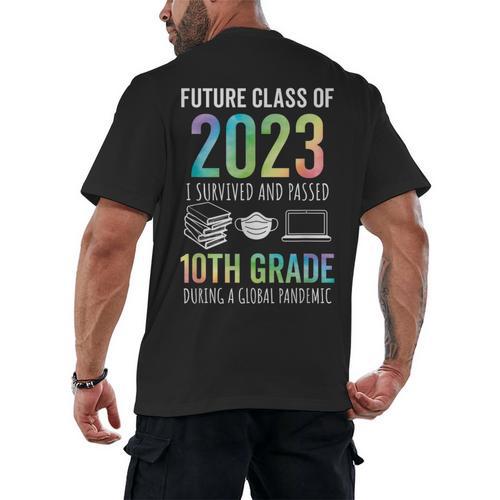 Future Class Of 2023 10th Grade Graduation 2021 Men's Back Print T-Shirt - Best Gift Smart
