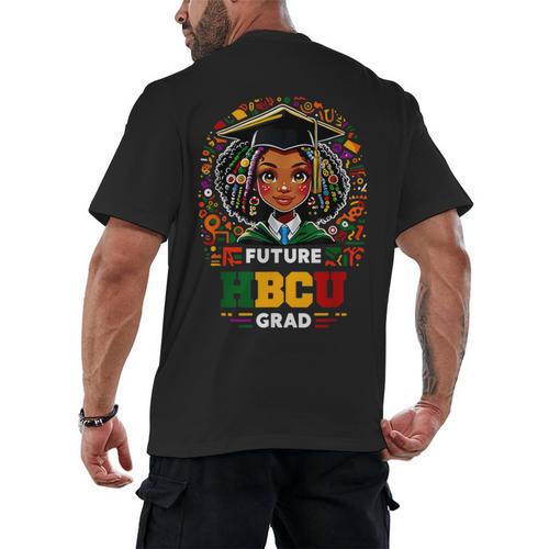 Future HBCU Grad Graduation Students Girl Kids Men's Back Print T-Shirt - Best Gift Smart
