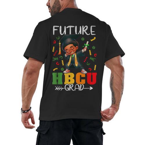 Future HBCU Grad History Boy Graduation HBCU Kids Men's Back Print T-Shirt - Best Gift Smart