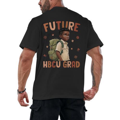 Future HBCU Grad History Month Graduation Boys Kids Men's Back Print T-Shirt - Best Gift Smart
