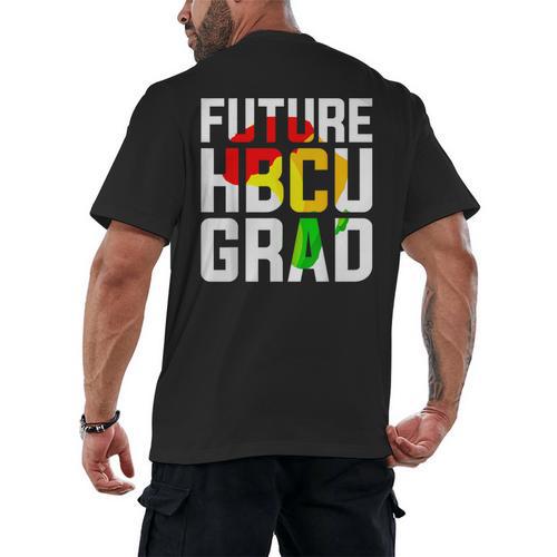 Future HBCU Graduate Afro Girls College Graduation Men's Back Print T-Shirt - Best Gift Smart