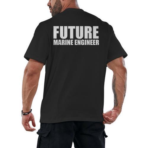 Future Marine Engineer College Graduate Graduation Men's Back Print T-Shirt - Best Gift Smart