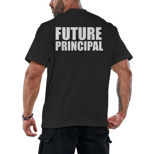 Future Principal College Graduate Graduation Promotion Men's Back Print T-Shirt - Best Gift Smart