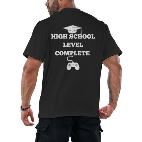 Gamer High School Graduation Shirt Grad Video Tee Men's Back Print T-Shirt - Best Gift Smart