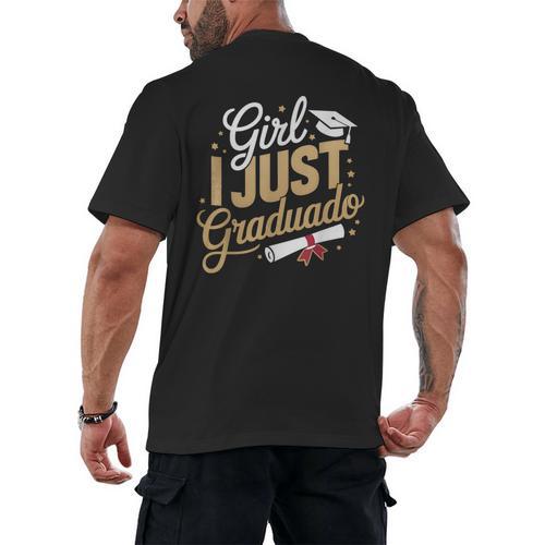 Girl I Just Graduated Spanish Grad Girls Graduation Men's Back Print T-Shirt - Best Gift Smart