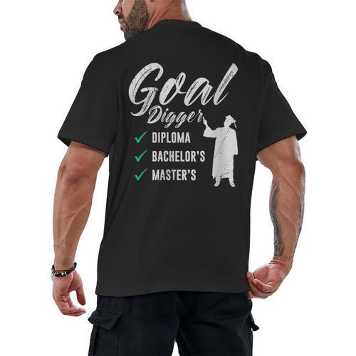Goal Digger Diploma Master s Bachelor s Master Graduation Men's Back Print T-Shirt - Best Gift Smart