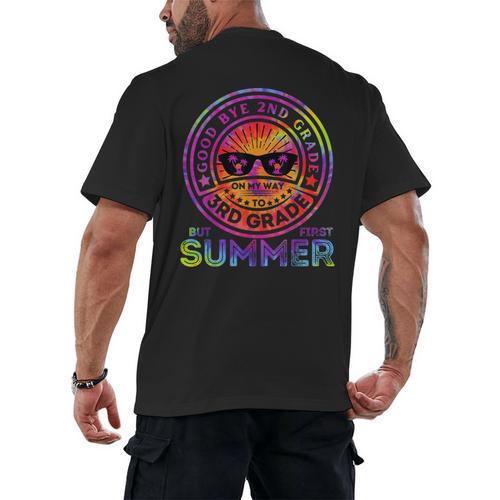 Goodbye 2nd Grade Graduation To 3rd Grade First Summer Kids Men's Back Print T-Shirt - Best Gift Smart