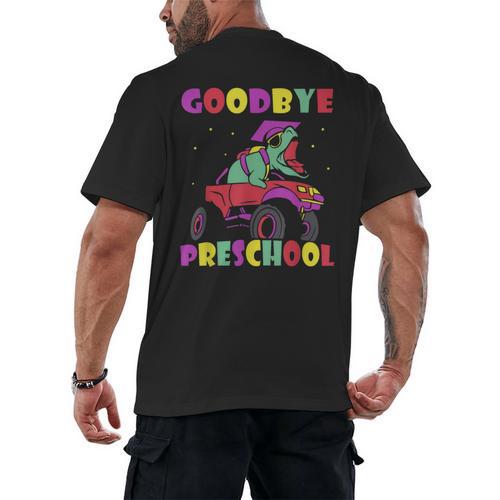 Goodbye Preschool Graduates Pre School Graduation Graduate Men's Back Print T-Shirt - Best Gift Smart