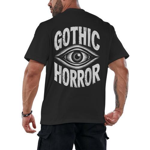 Gothic Classic Horror Thriller Book Movie Film Halloween Men's Back Print T-Shirt - Bookorys