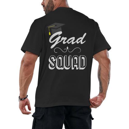 Grad Squad Cute Graduation Men's Back Print T-Shirt - Best Gift Smart