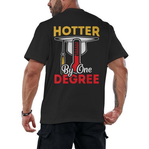 Graduation 2024 Hotter By One Degree Shirt Class Of 24 Men's Back Print T-Shirt - Best Gift Smart