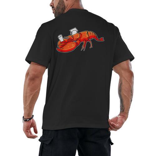 Graduation Bachelor Master Doctor PhD Study School Lobster Men's Back Print T-Shirt - Best Gift Smart