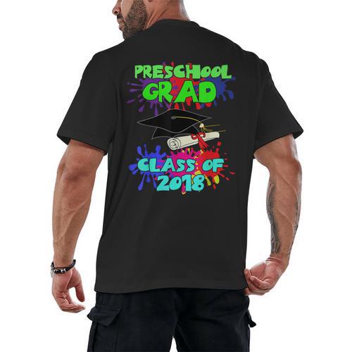Graduation Class 2018 Cap Gown Shirt Preschool Graduate Men's Back Print T-Shirt - Best Gift Smart