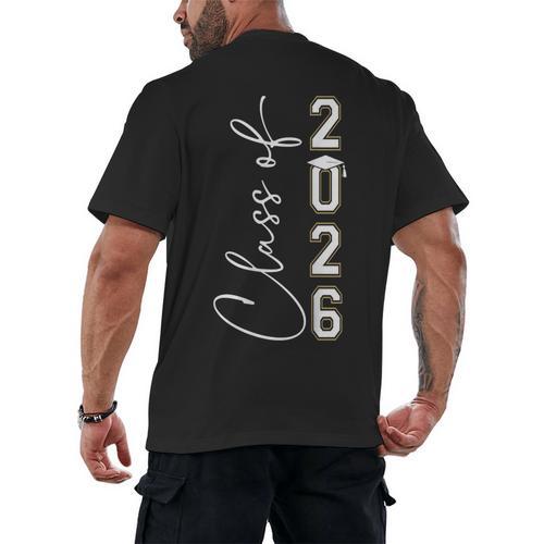 Graduation Class Of 2026 Men's Back Print T-Shirt - Best Gift Smart