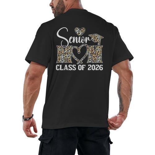 Graduation Class Of 2026 Senior Mom 2026 Men's Back Print T-Shirt - Best Gift Smart