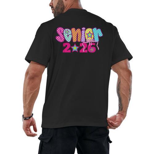 Graduation Class Of 2026 Senior Pink Coquette Bow 2026 Grade Men's Back Print T-Shirt - Best Gift Smart