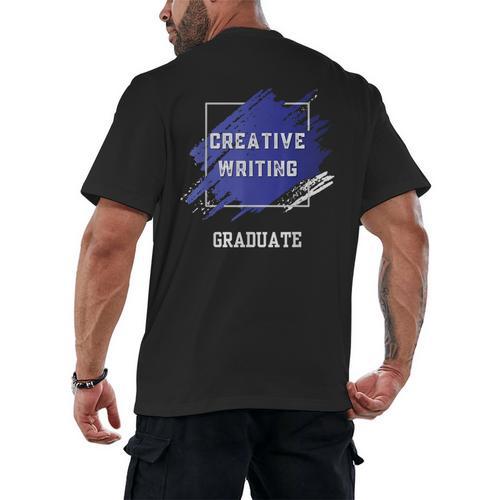 Graduation Graduated Creative Writing Degree University Men's Back Print T-Shirt - Best Gift Smart