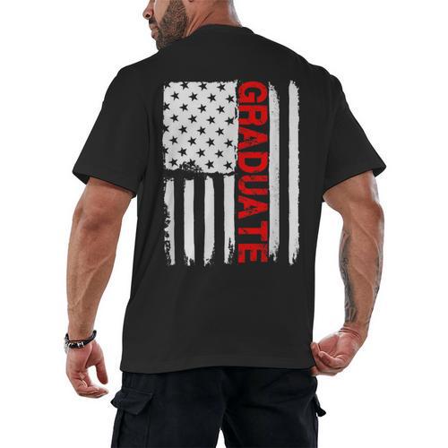 Graduation High School College Flag Graduate T Shirt 2018 Men's Back Print T-Shirt - Best Gift Smart
