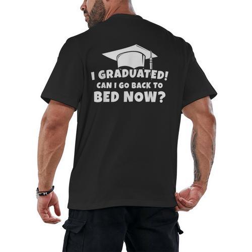 Graduation Motivation Joke University High School Student Men's Back Print T-Shirt - Best Gift Smart