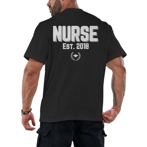 Graduation For Nurse Practitioners 2018 Nursing School Men's Back Print T-Shirt - Best Gift Smart