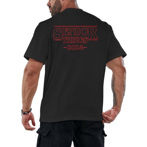 Graduation Senior Things 2024 Graduate Back To School Men's Back Print T-Shirt - Best Gift Smart