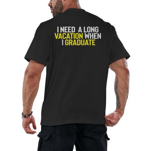 Graduation Student Grad School Class Senior Cute Men's Back Print T-Shirt - Best Gift Smart